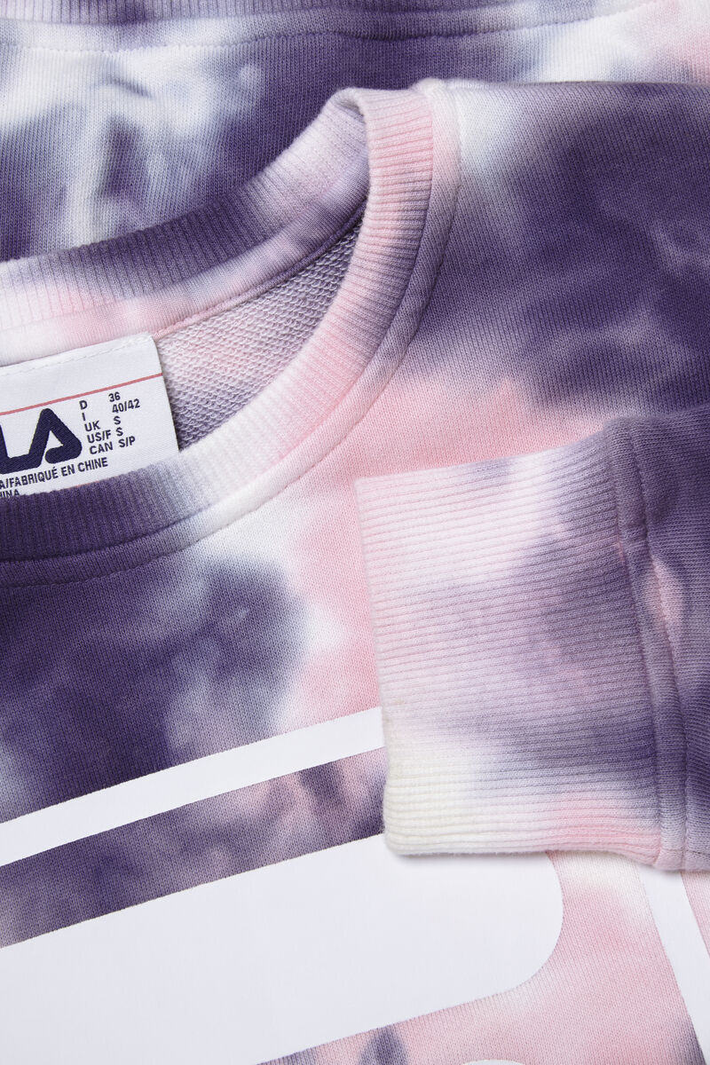 Fila Ashley Tie Dye Sweatshirt Purple / Pink | kwqUzoUGU9B