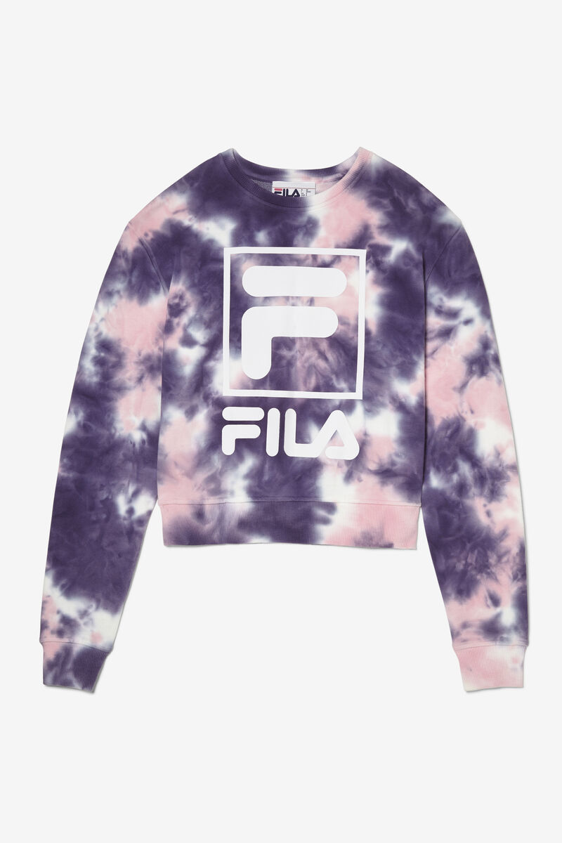 Fila Ashley Tie Dye Sweatshirt Purple / Pink | kwqUzoUGU9B