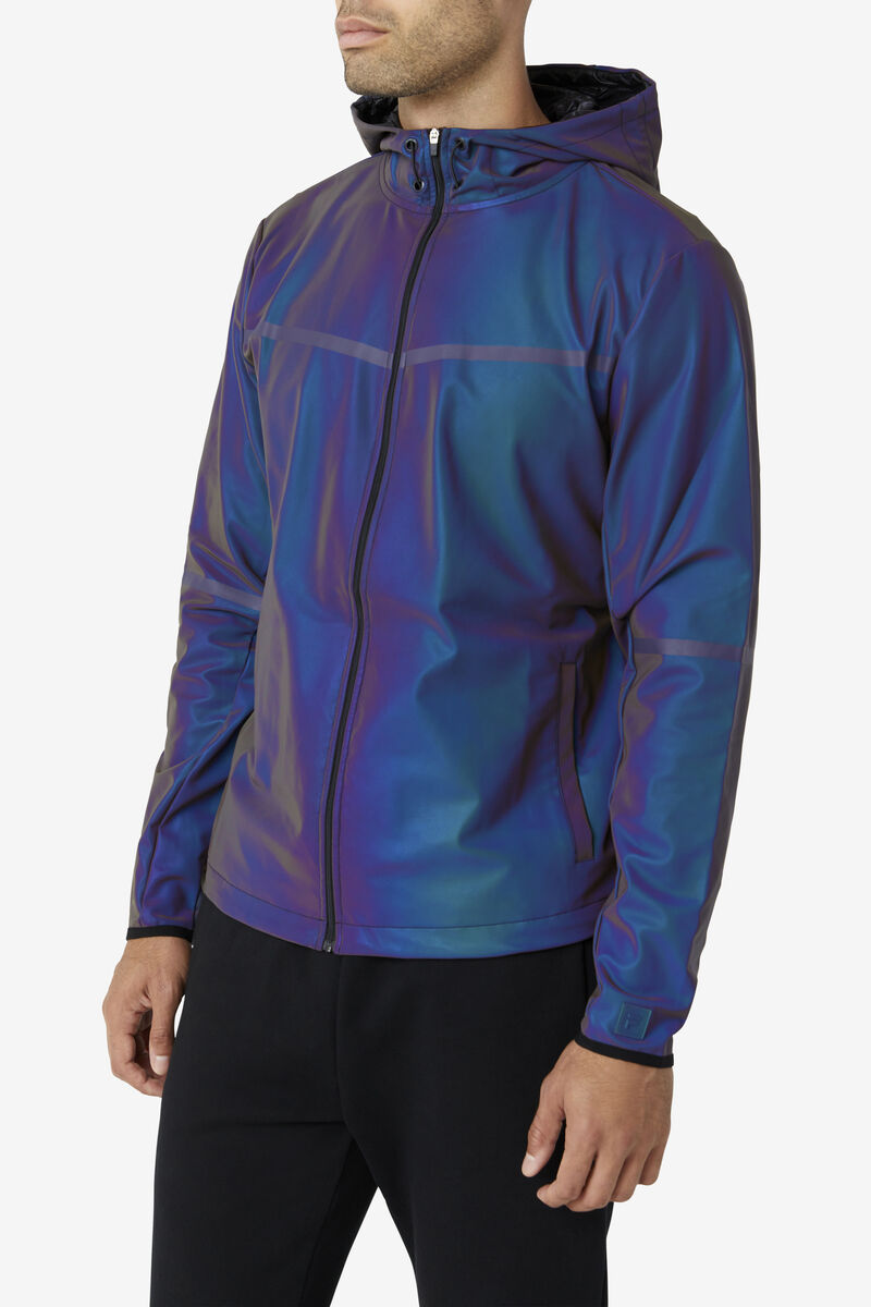 Fila Atticus Reflective Wind Jacket Dark Blue | if4inR3ixb1