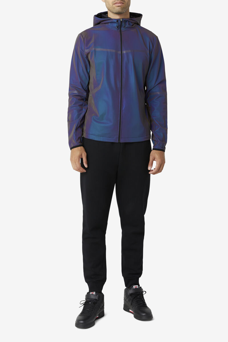 Fila Atticus Reflective Wind Jacket Dark Blue | if4inR3ixb1