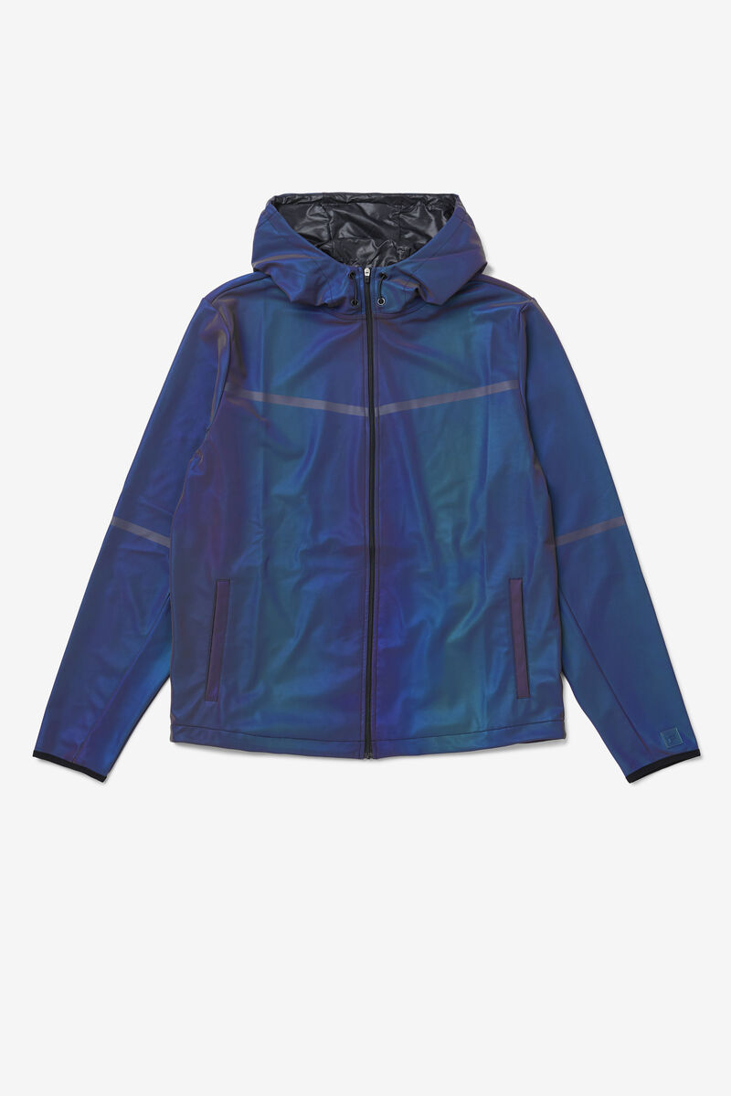 Fila Atticus Reflective Wind Jacket Dark Blue | if4inR3ixb1