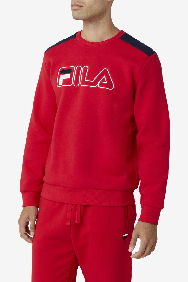 Fila Basil 2 Crew Red / Navy / White | mInEHbyQjzx