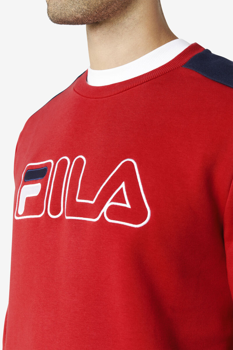 Fila Basil 2 Crew Red / Navy / White | mInEHbyQjzx