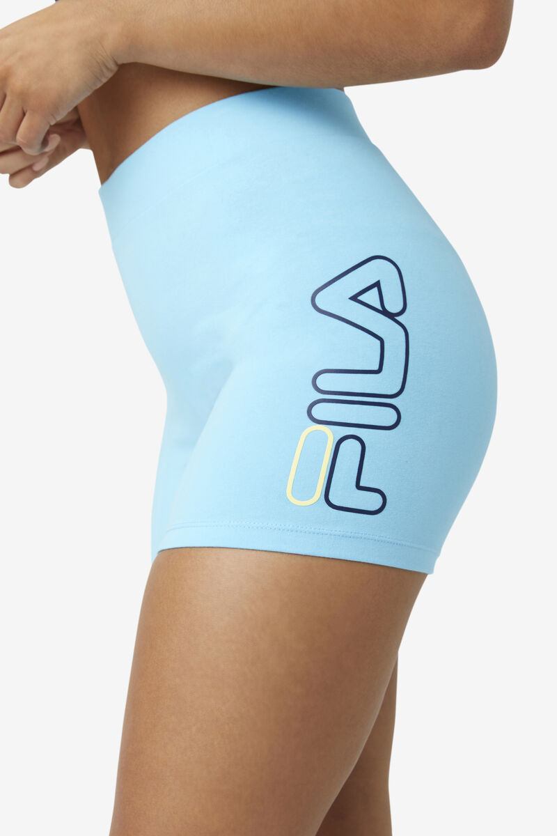 Fila Beatriz High Waist Bike Shorts Blue / Navy | fBTvevME64g