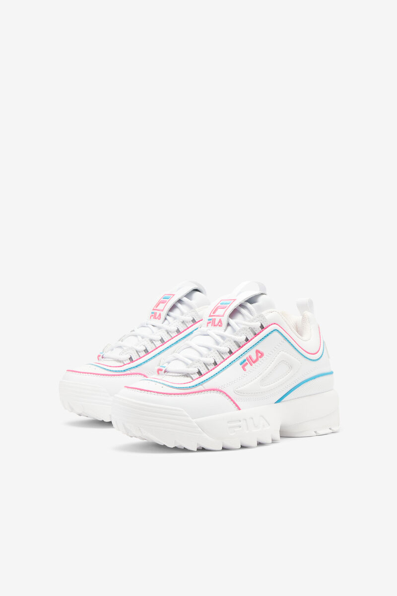 Fila Big Disruptor 2 Contrast Piping White / Pink / Blue | yfAGE3WYslO