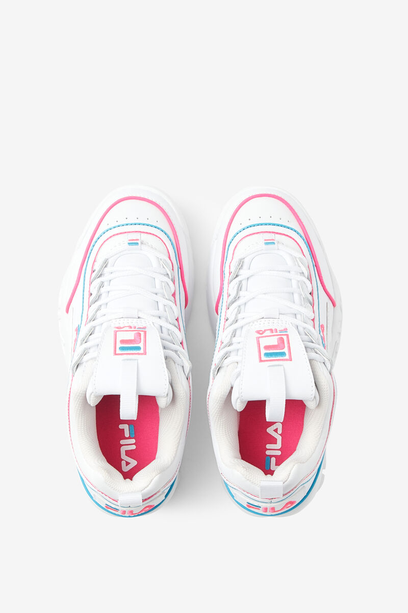 Fila Big Disruptor 2 Contrast Piping White / Pink / Blue | yfAGE3WYslO