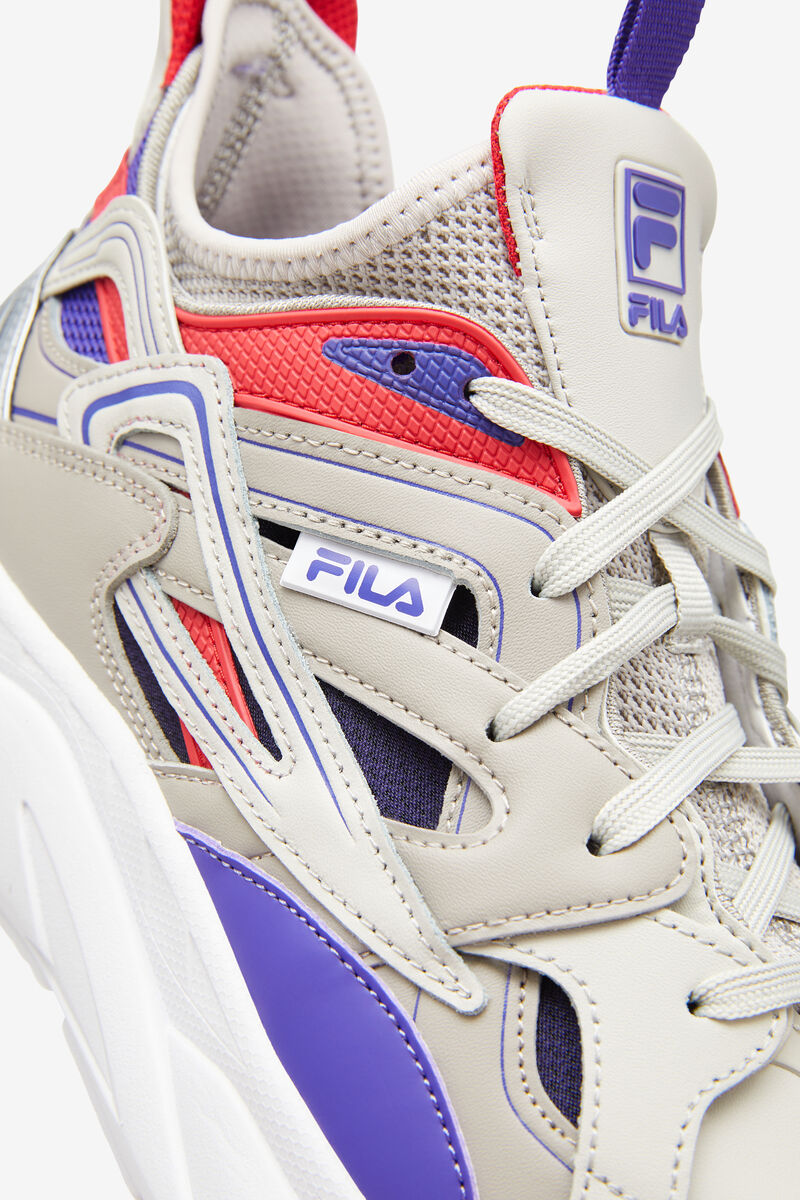 Fila Black & Red Hallasan High Top Sneakers | Fila Silver Grey / Deep Blue | K9zNLlvEdYm