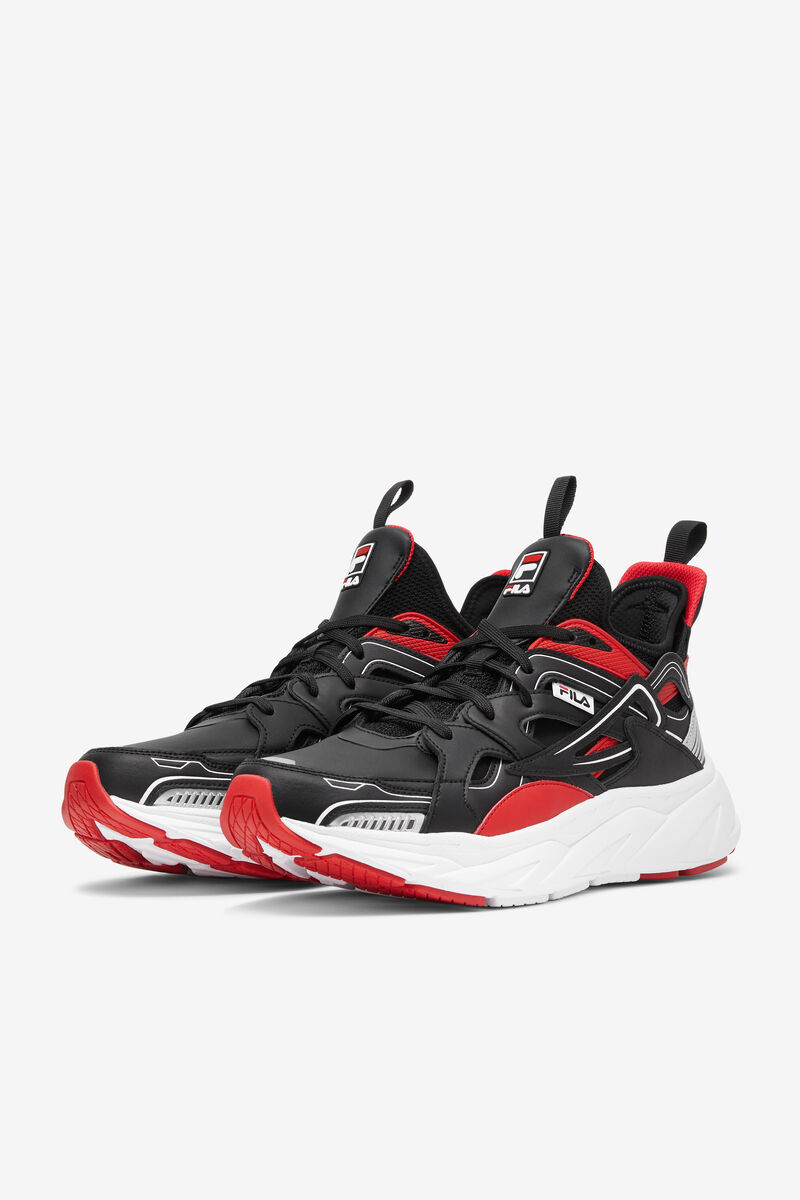 Fila Black & Red Hallasan High Top Sneakers | Fila Black / Red / White | bh6Wyn4MpOY