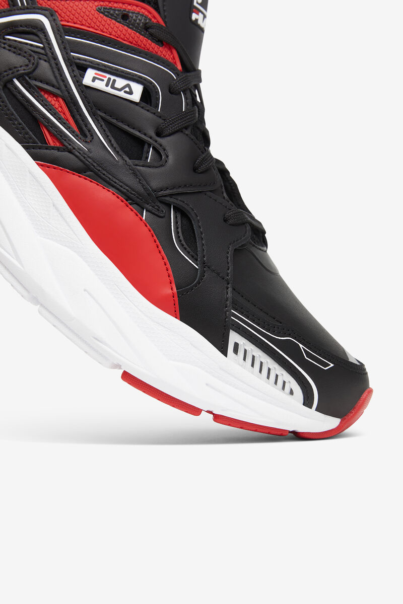 Fila Black & Red Hallasan High Top Sneakers | Fila Black / Red / White | bh6Wyn4MpOY