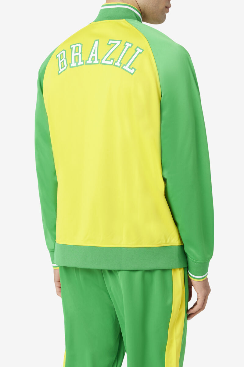 Fila Brazil Track Jacket Yellow / Green / White | thd6ChwWXdQ