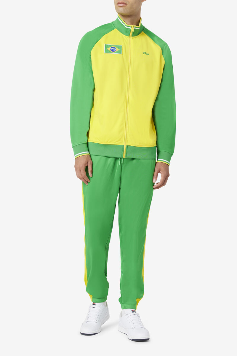 Fila Brazil Track Pant Green / Yellow | Kap5YUlQpog