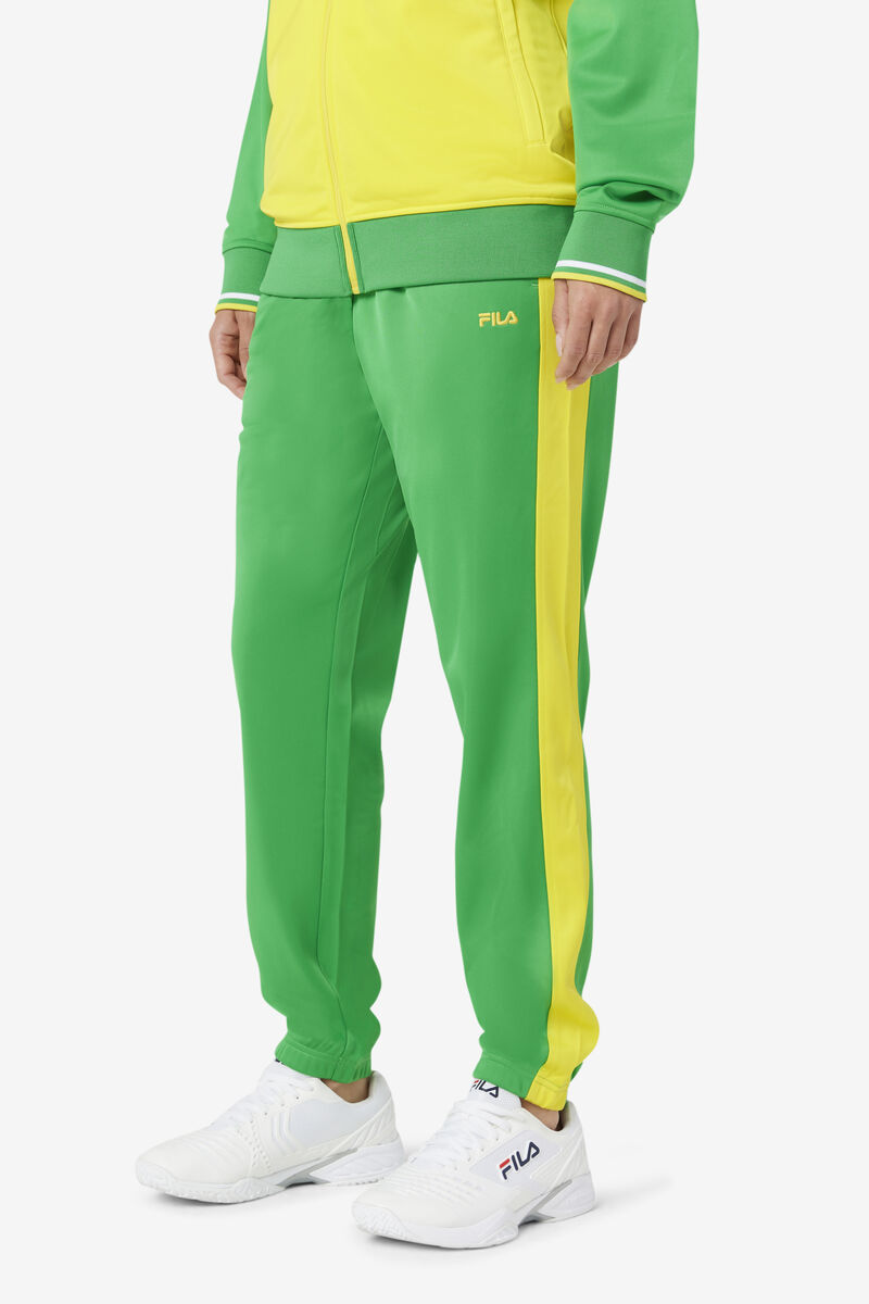 Fila Brazil Track Pant Green / Yellow | Kap5YUlQpog