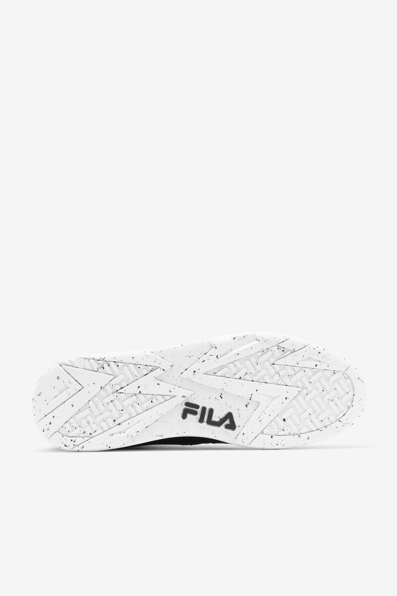 Fila Cage Mid Top Basketball Shoes | Fila Black / White / Black | W1KuLXa6XOZ