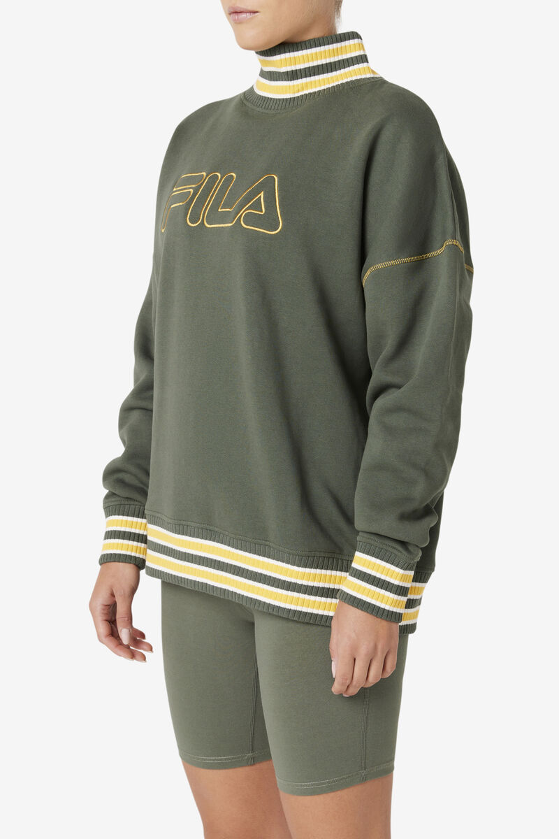 Fila Calista Oversized Pullover Green | l86QEurVaWt