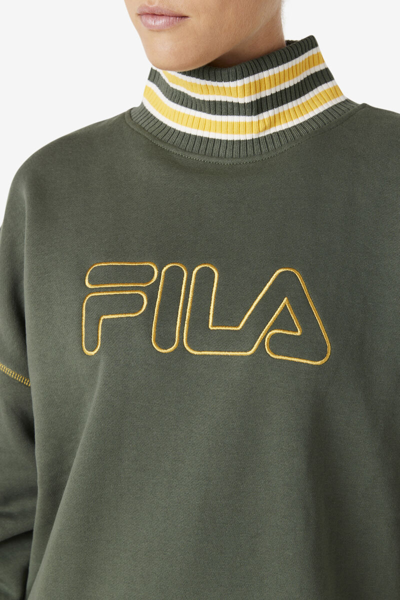 Fila Calista Oversized Pullover Green | l86QEurVaWt