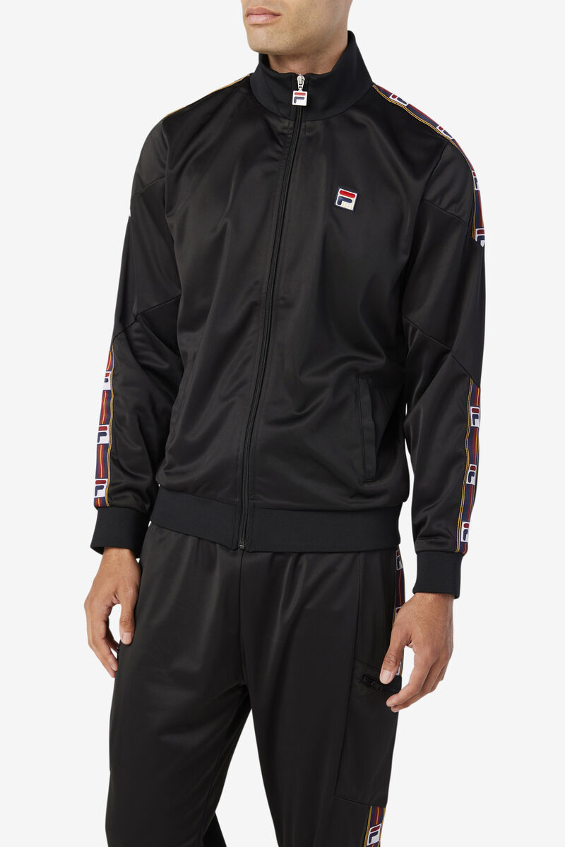 Fila Carson Track Jacket Black | COMIwmRNSPB