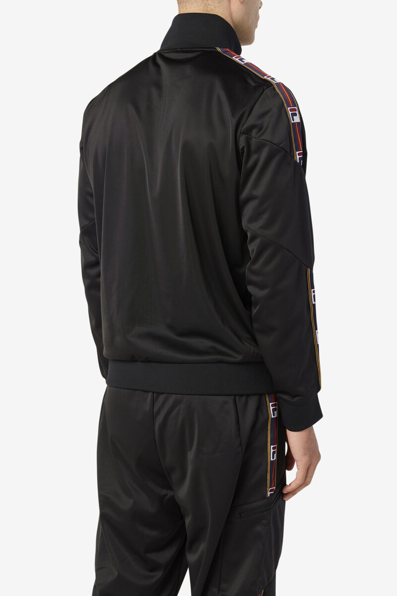 Fila Carson Track Jacket Black | COMIwmRNSPB