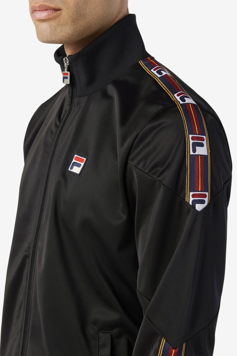 Fila Carson Track Jacket Black | COMIwmRNSPB