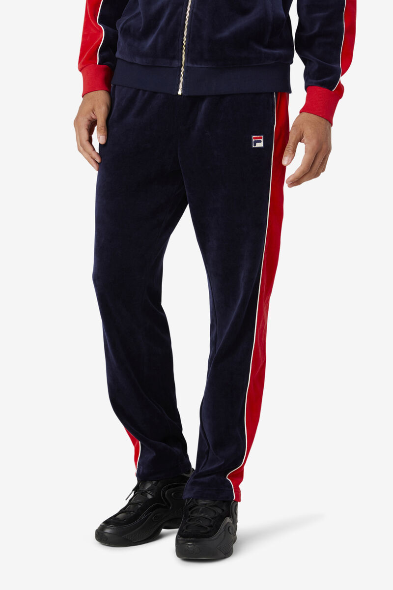 Fila Cima Velour Pant Navy / Red | nJJX7pMLwej