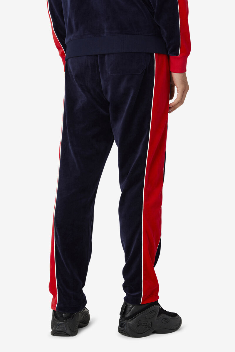 Fila Cima Velour Pant Navy / Red | nJJX7pMLwej