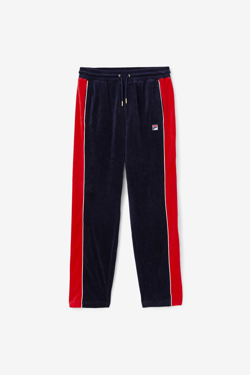 Fila Cima Velour Pant Navy / Red | nJJX7pMLwej