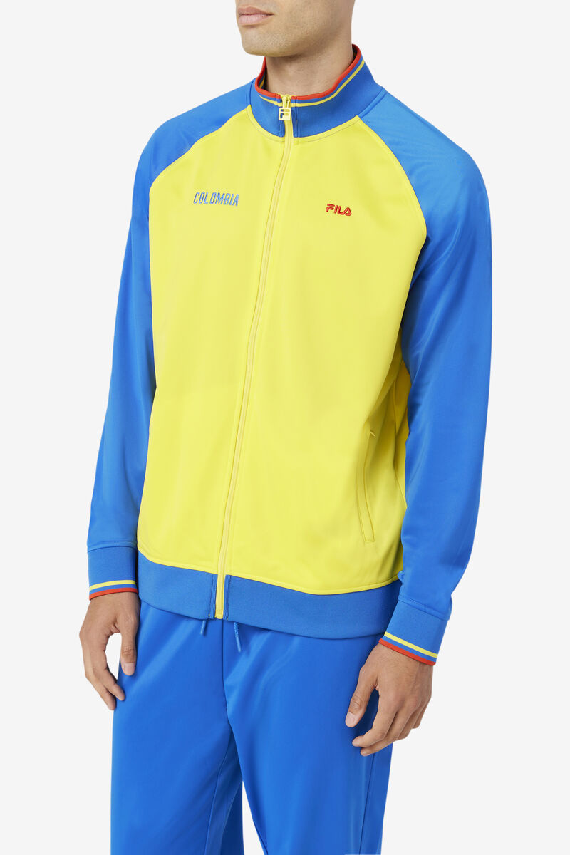 Fila Colombia Track Jacket Yellow / Blue / Red | OjmotghniCG