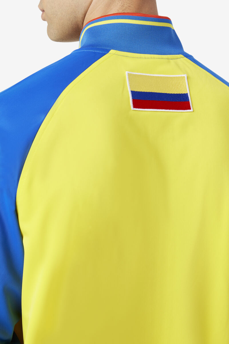 Fila Colombia Track Jacket Yellow / Blue / Red | OjmotghniCG