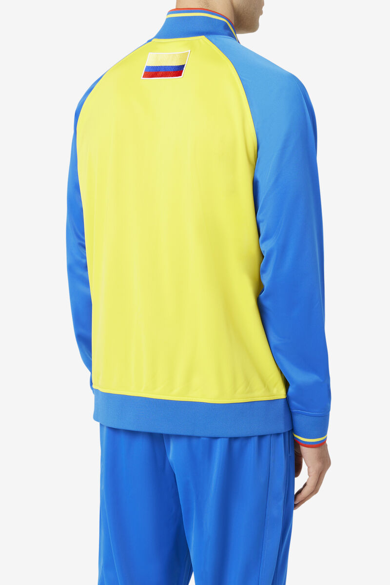 Fila Colombia Track Jacket Yellow / Blue / Red | aVJYc3sTOHM