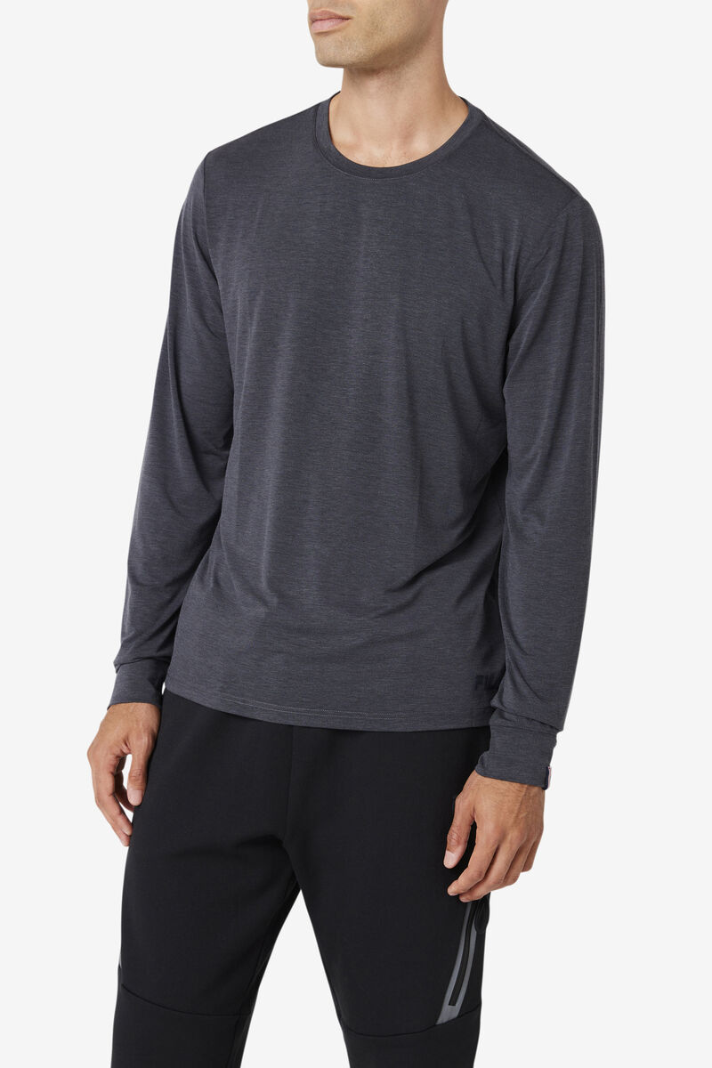 Fila Commuter Long Sleeve Black | ILTKH1DhOym