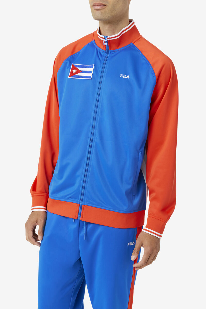 Fila Cuba Track Jacket Red / White / Blue | 6NrubVnu2pi