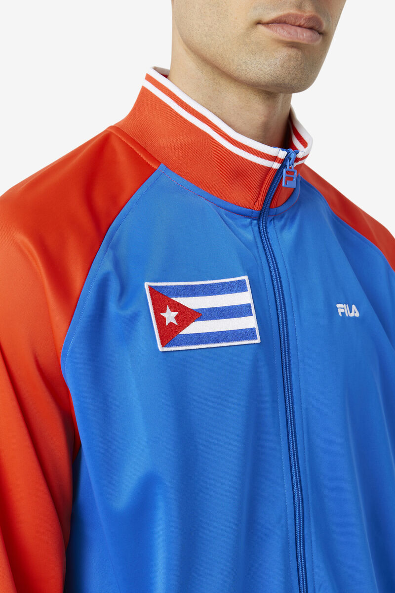 Fila Cuba Track Jacket Red / White / Blue | 6NrubVnu2pi