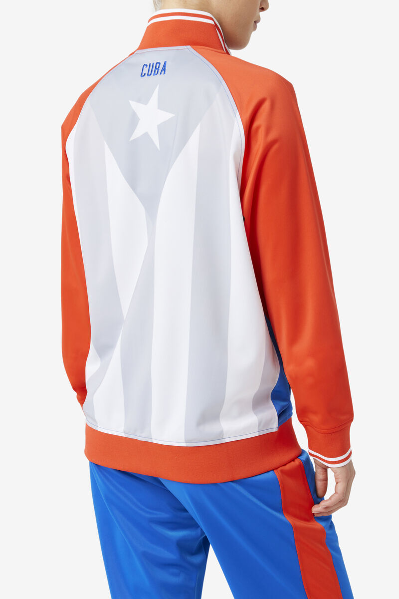 Fila Cuba Track Jacket Red / White / Blue | 6NrubVnu2pi