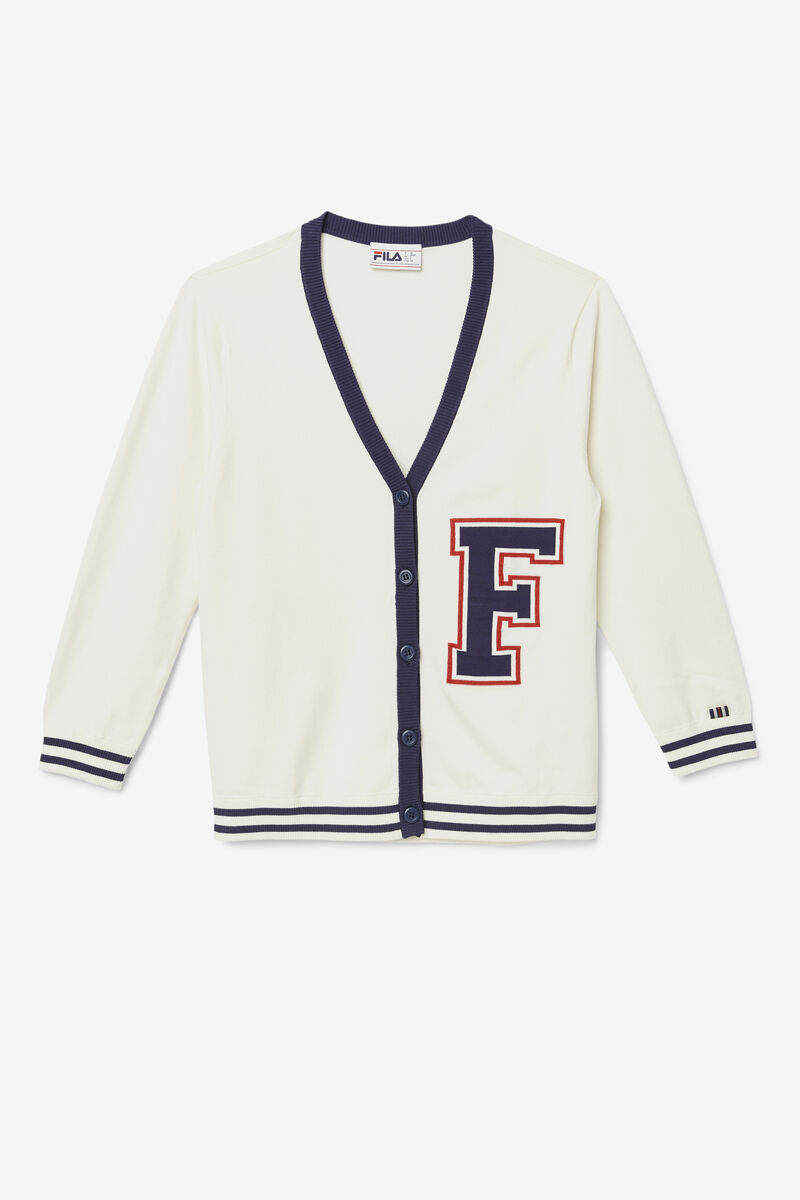 Fila Delfina Cardigan White / Navy | 4sJF2F8y2zc