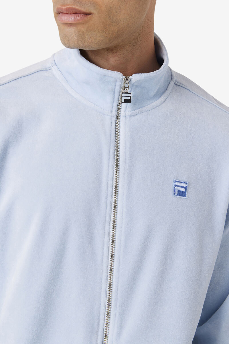 Fila Deverall Velour Jacket Light Blue | ZTq9J1hZA8a