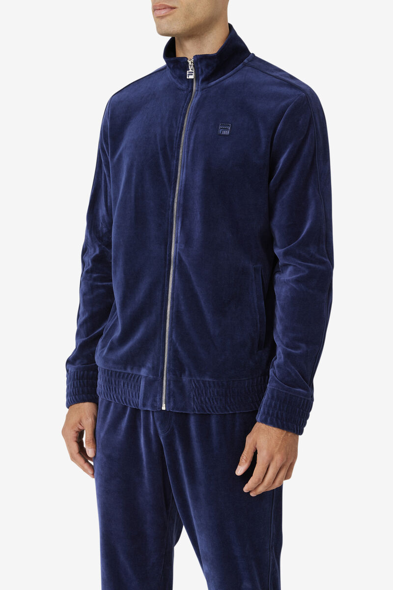 Fila Deverall Velour Jacket Navy | CQs1CRWhzx7