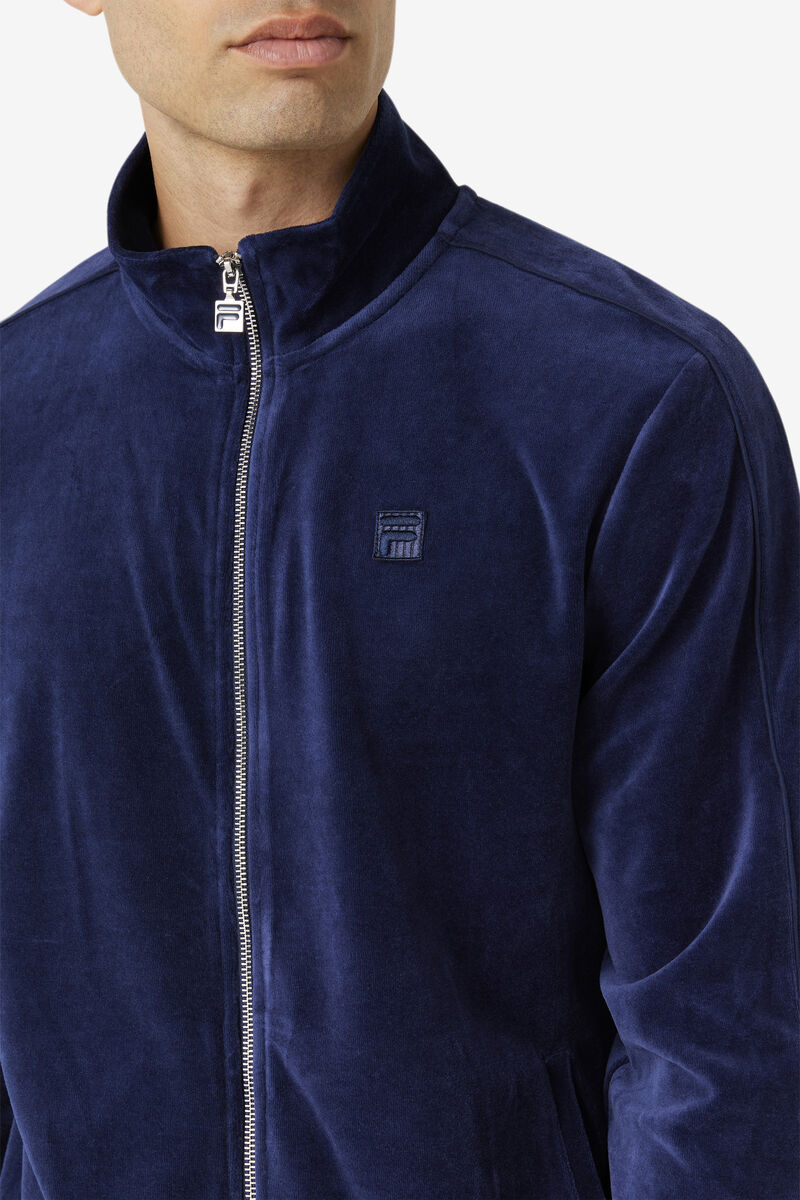 Fila Deverall Velour Jacket Navy | CQs1CRWhzx7