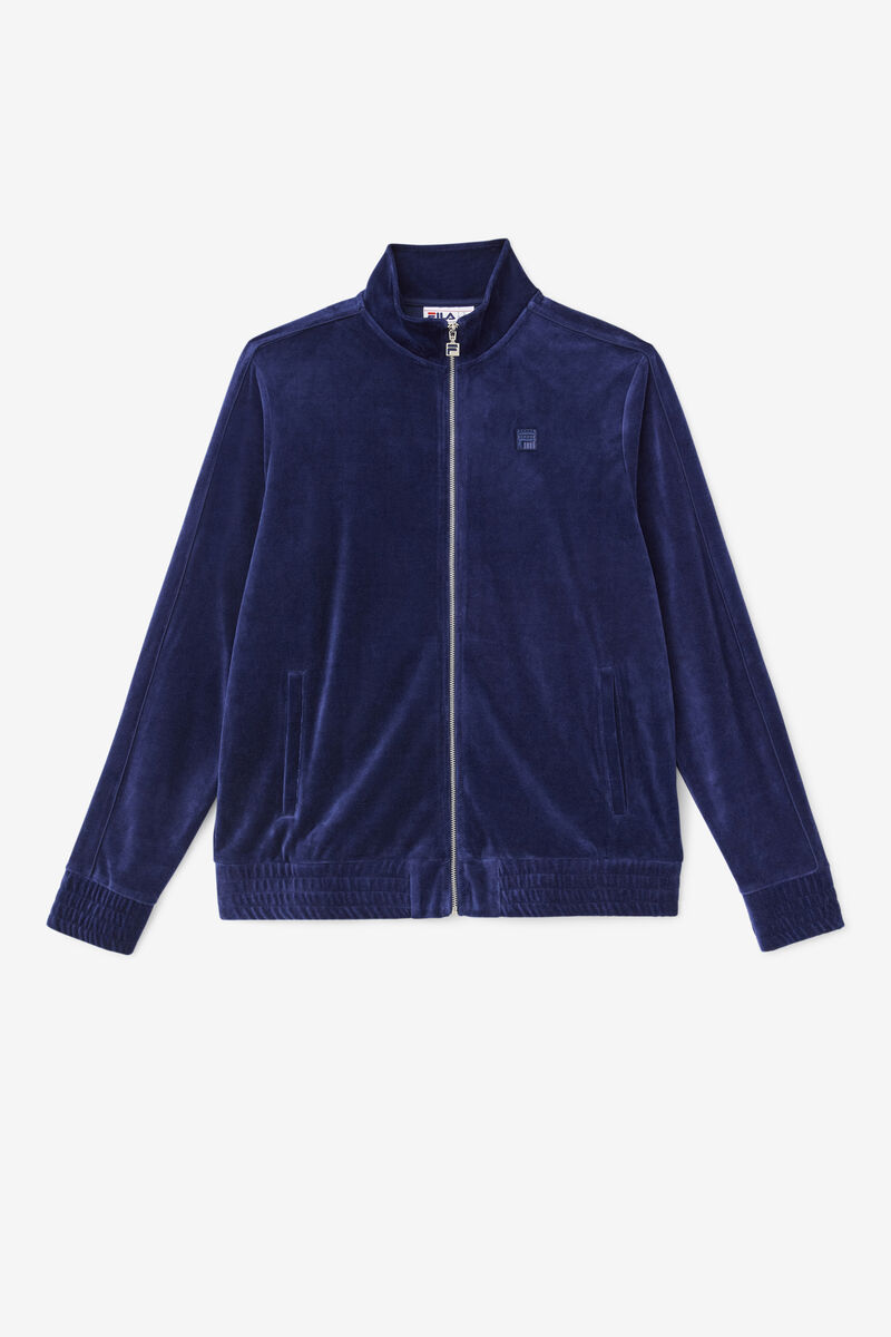 Fila Deverall Velour Jacket Navy | CQs1CRWhzx7