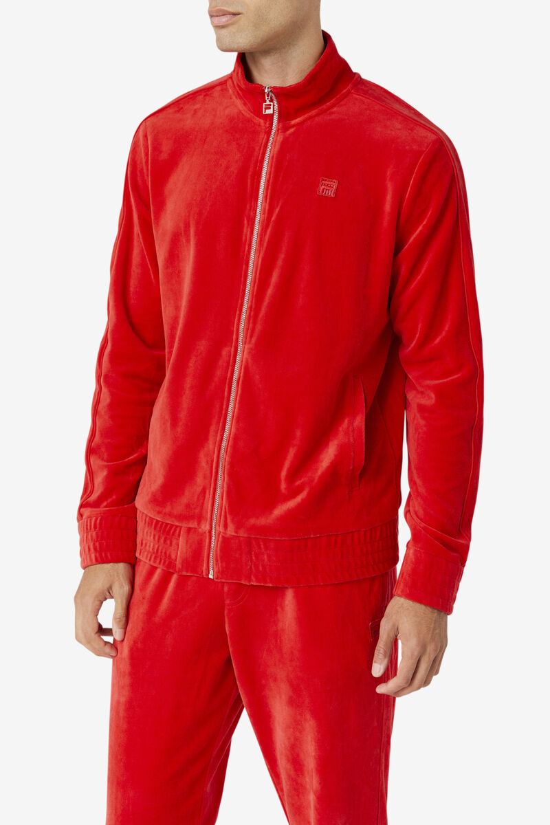 Fila Deverall Velour Jacket Red | FZeGkwTWuuh