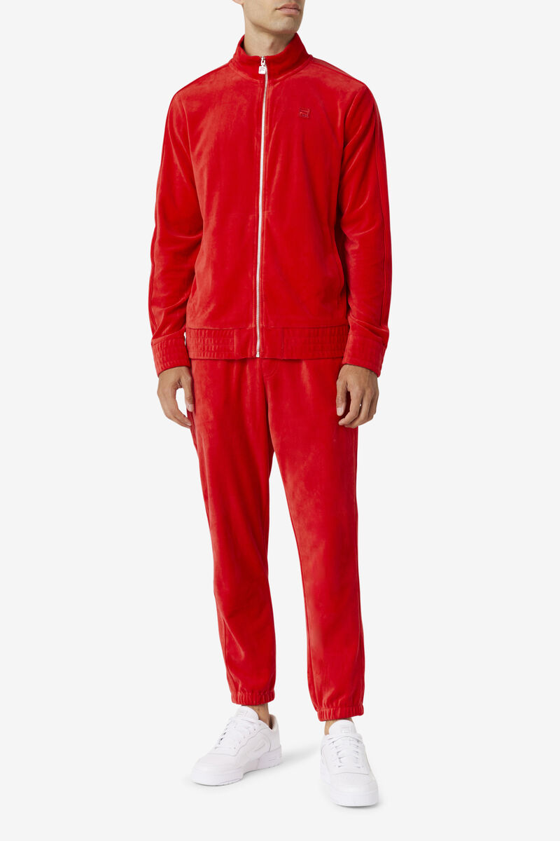 Fila Deverall Velour Jacket Red | FZeGkwTWuuh