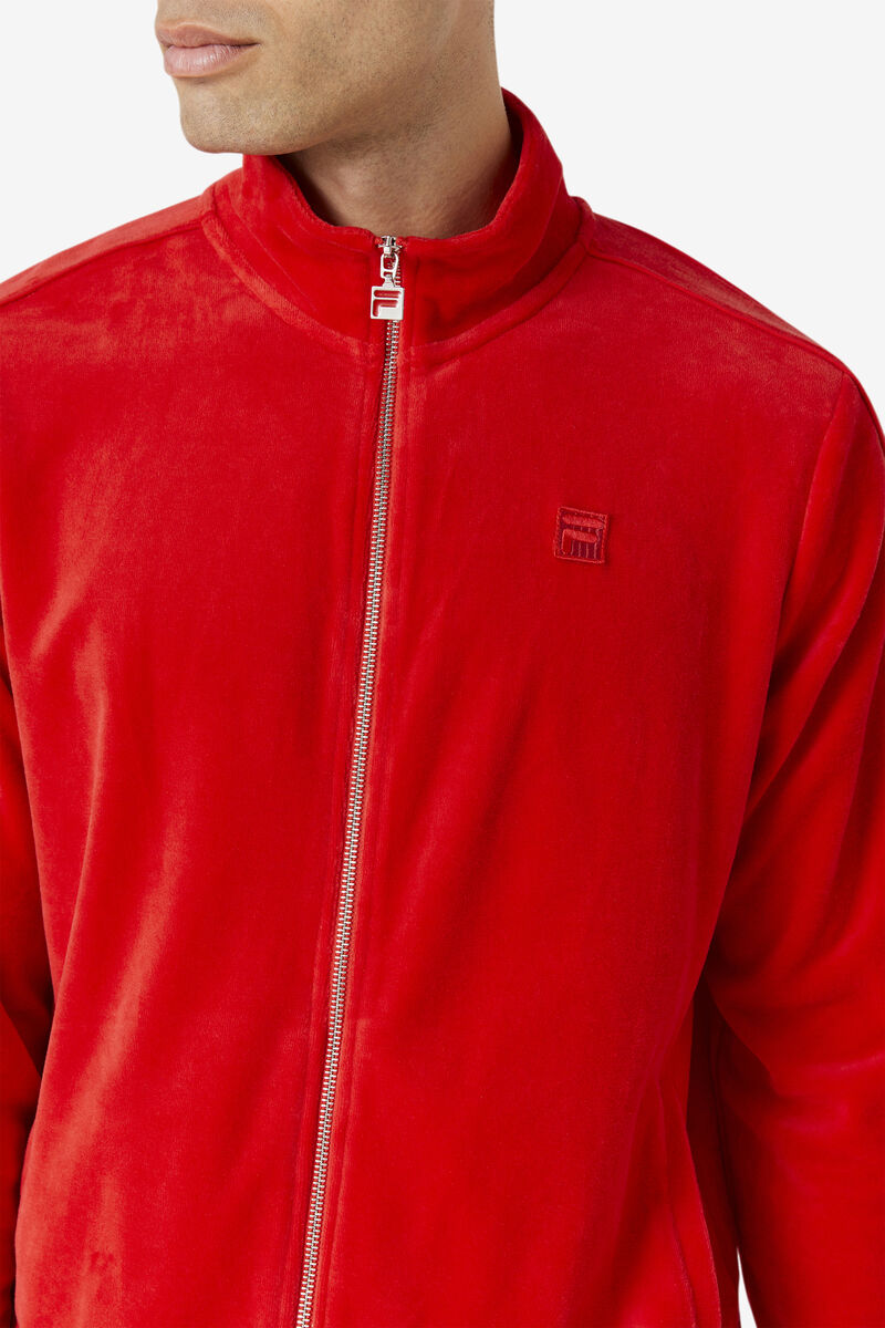 Fila Deverall Velour Jacket Red | FZeGkwTWuuh