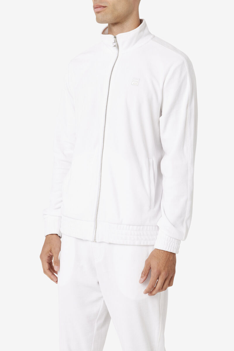 Fila Deverall Velour Jacket White | 4NfL9mWtgfm