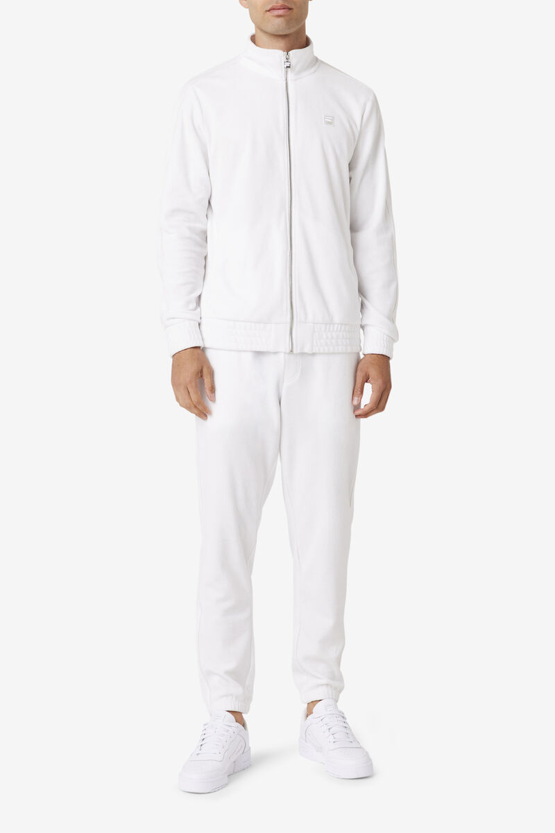 Fila Deverall Velour Jacket White | gDv4t8KzcT9