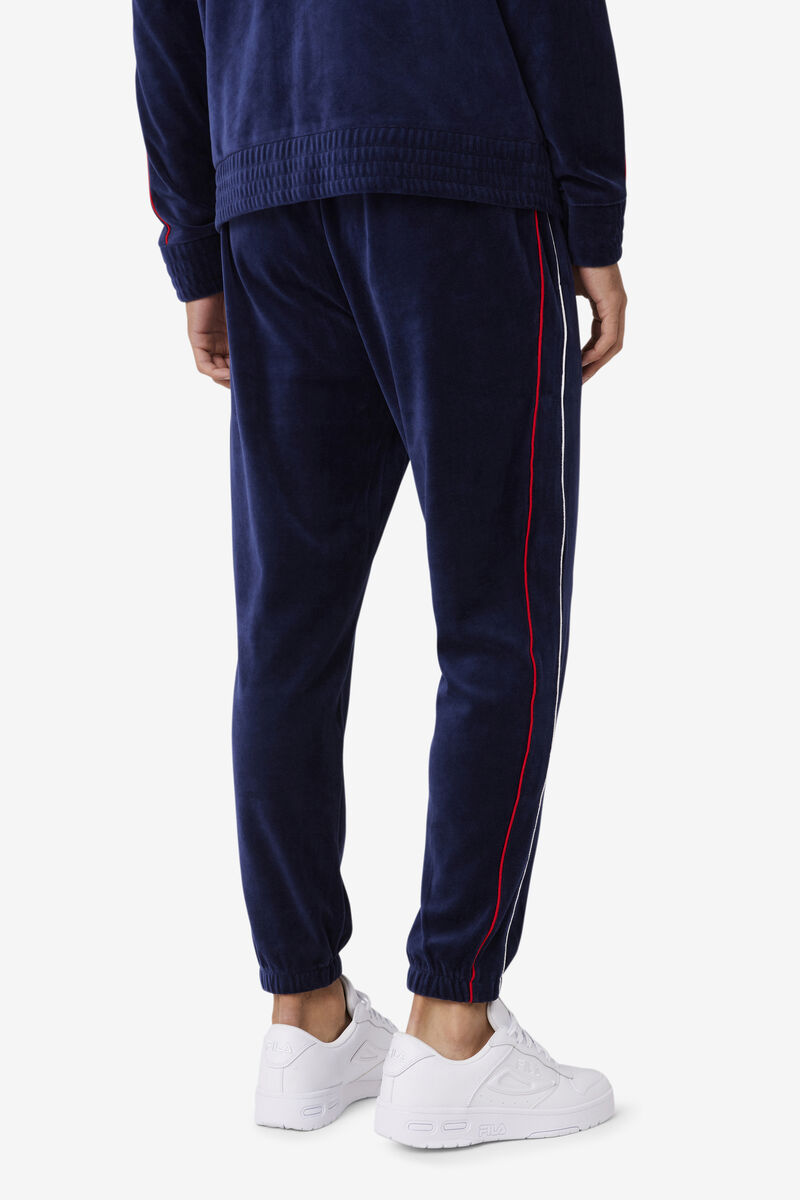 Fila Deverall Velour Pant Navy / White / Red | rsI4E4iAJde