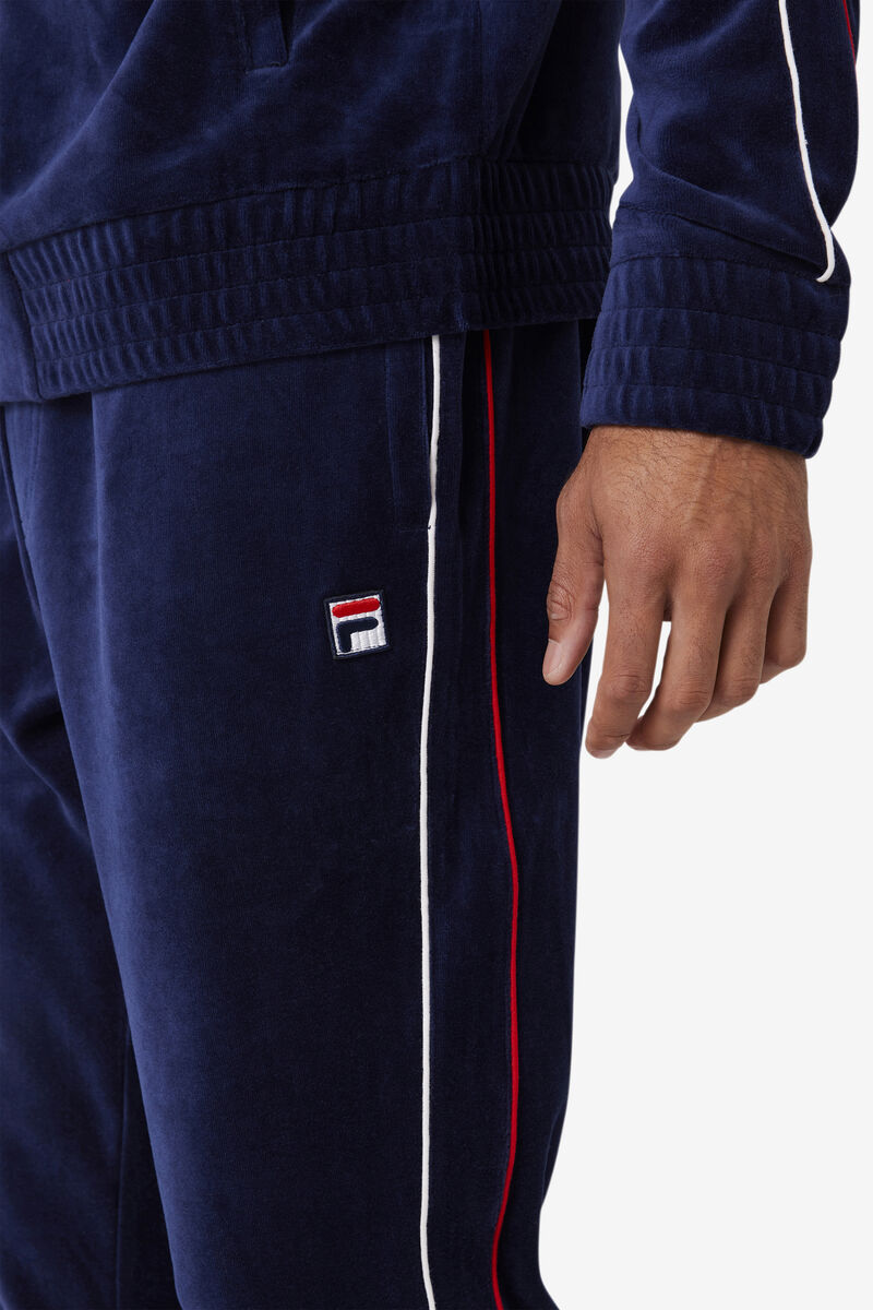 Fila Deverall Velour Pant Navy / White / Red | rsI4E4iAJde