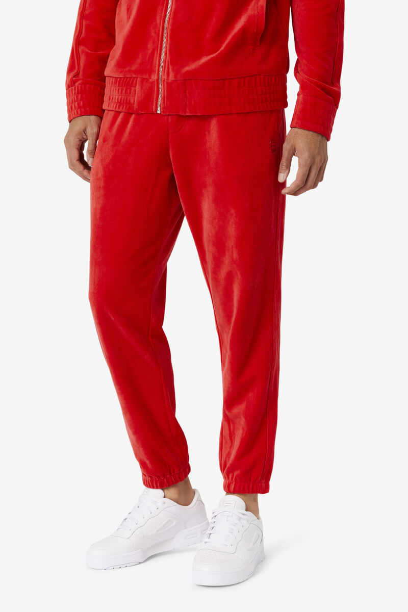 Fila Deverall Velour Pant Red | df9WpZaWSA3