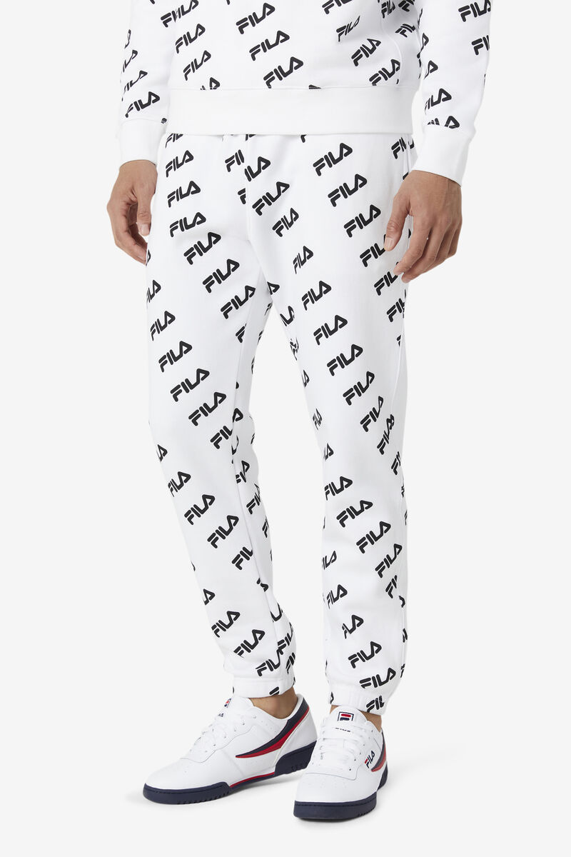 Fila Diagonal Logo Jogger White / Black | B7F5VtyWVGT