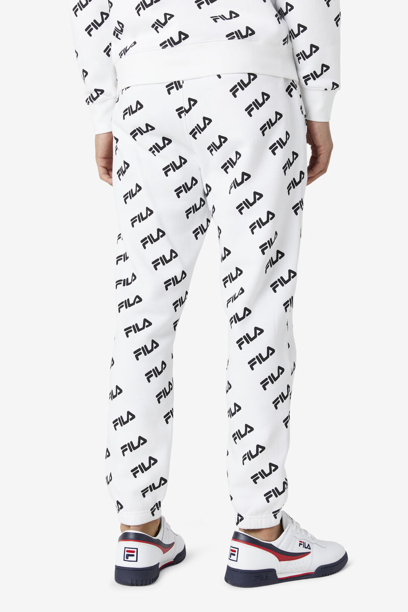 Fila Diagonal Logo Jogger White / Black | B7F5VtyWVGT