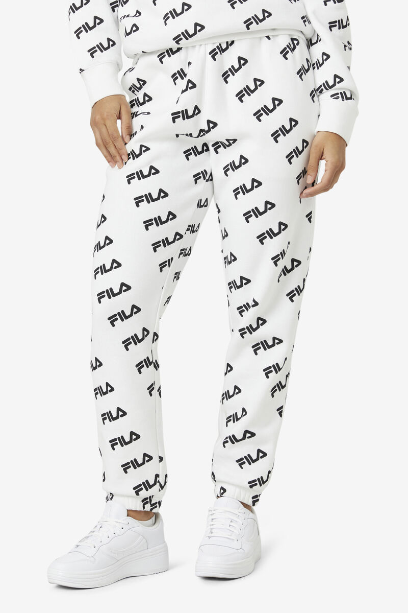 Fila Diagonal Logo Jogger White / Black | B7F5VtyWVGT