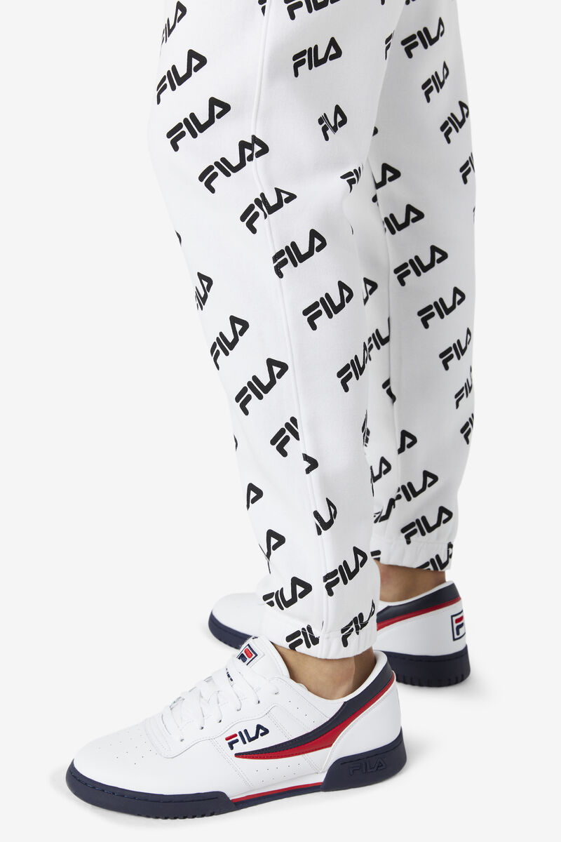 Fila Diagonal Logo Jogger White / Black | B7F5VtyWVGT