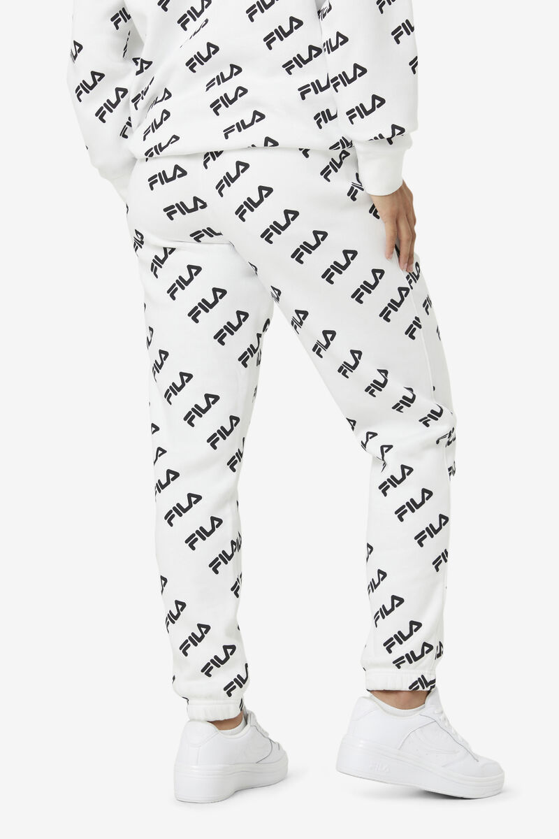 Fila Diagonal Logo Jogger White / Black | B7F5VtyWVGT